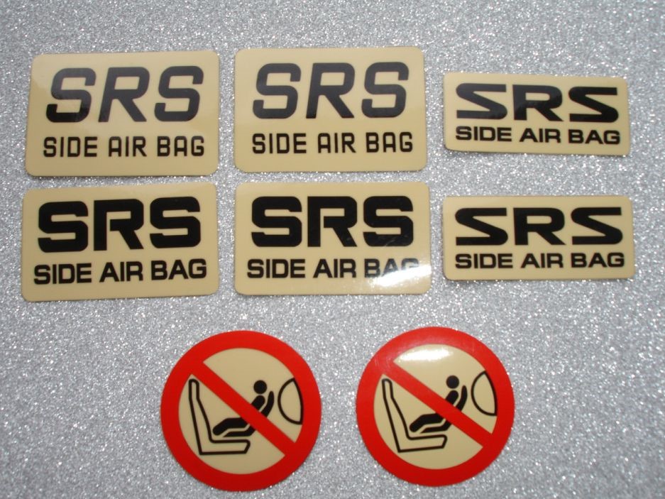 srs side airbag предупредительные наклейки